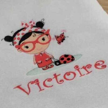 broderie fille coccinelle m'zelle créa