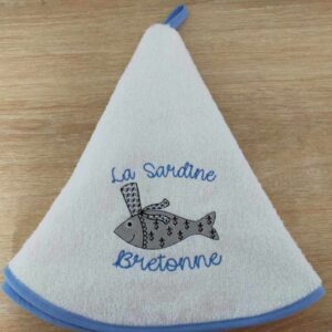 essuie mains sardine bretonne m'zellecrea