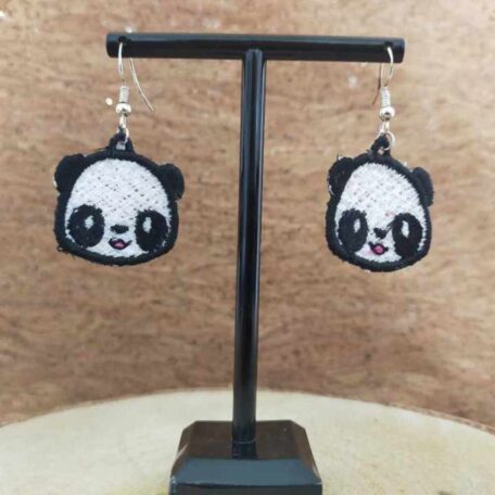 Boucle d'oreille panda m'zelle créa